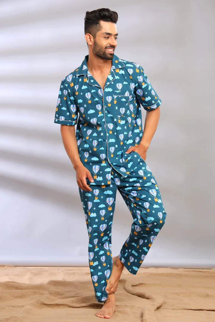 Hot-Air-Balloon-Pajama-Set-for-Men